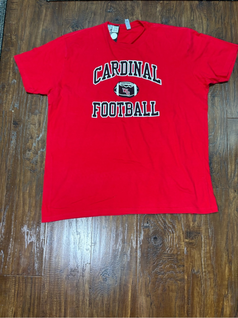 Red Cardinal Football Graphic Tee Size 2X Unisex